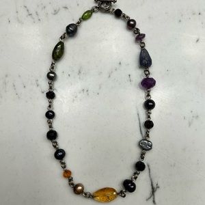 Stephen Dweck Gemstone Necklace citrine labradorite amethyst pearl